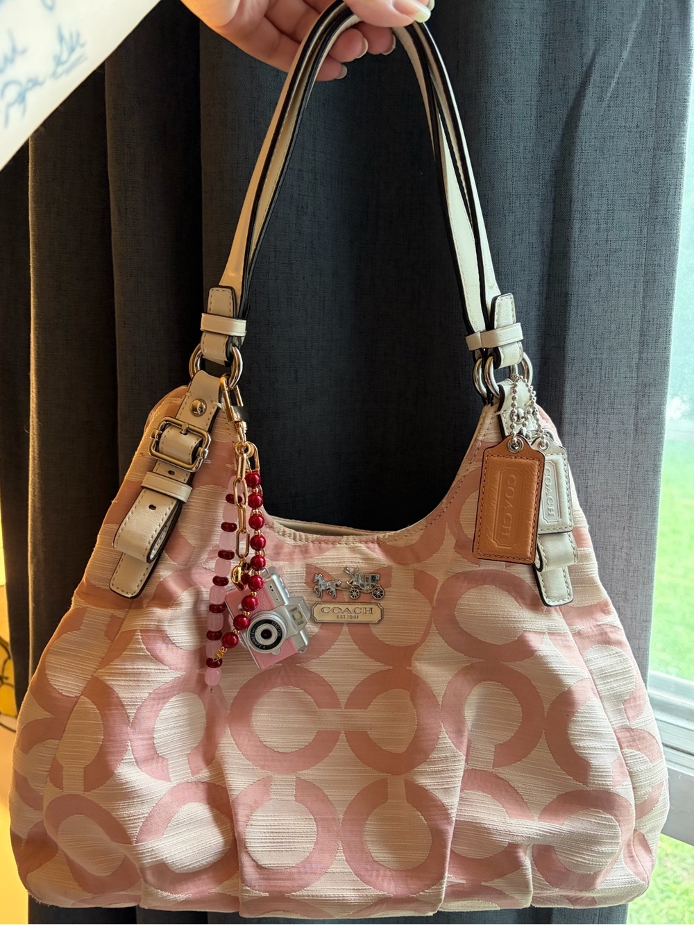Coach Madison Op Art Shantung Maggie Bag